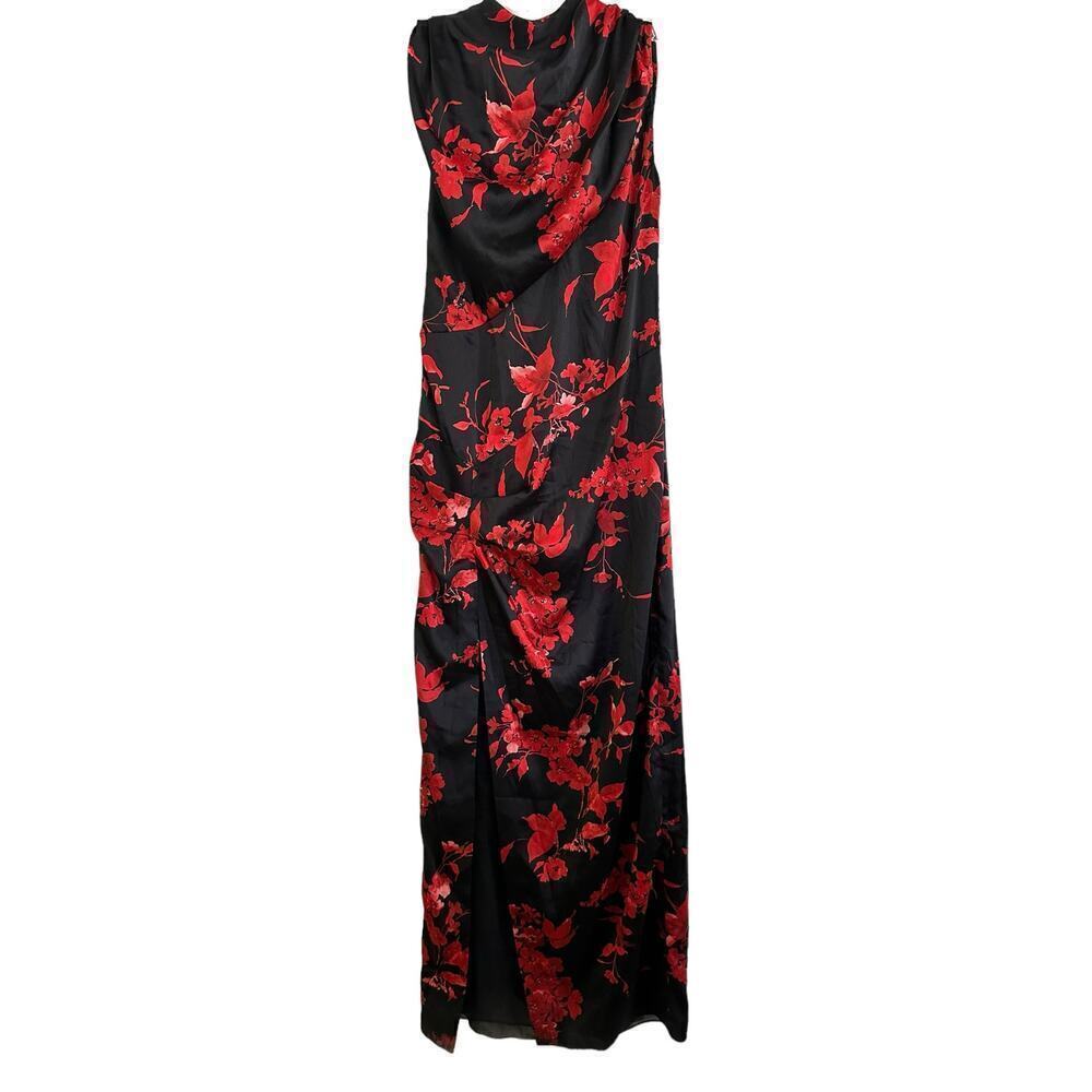 Puppets and Puppets Ringer Floral Print Draped Dress size 8 - Picture 4 of 11